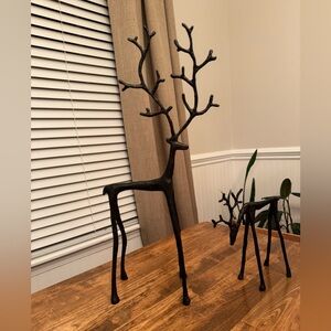 Pottery Barn bronze sculptured reindeer
